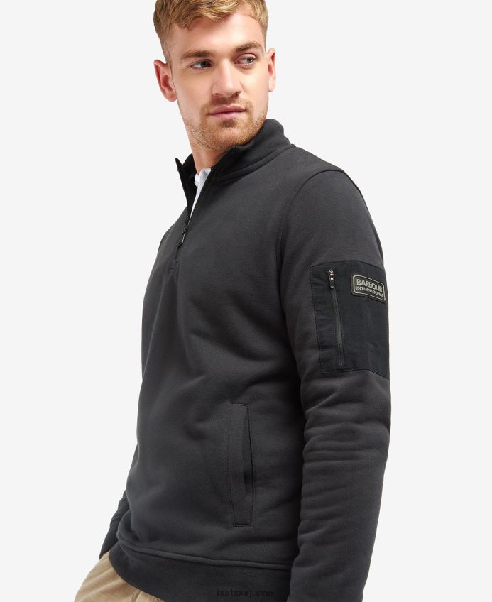 衣類 Barbour アロイハーフジップスウェット ダークブラック 男性 RV6THF1071