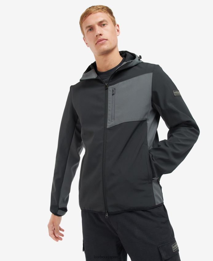 衣類 Barbour メルシャン シェル＆フリースジャケット クラシックブラック 男性 RV6THF1134
