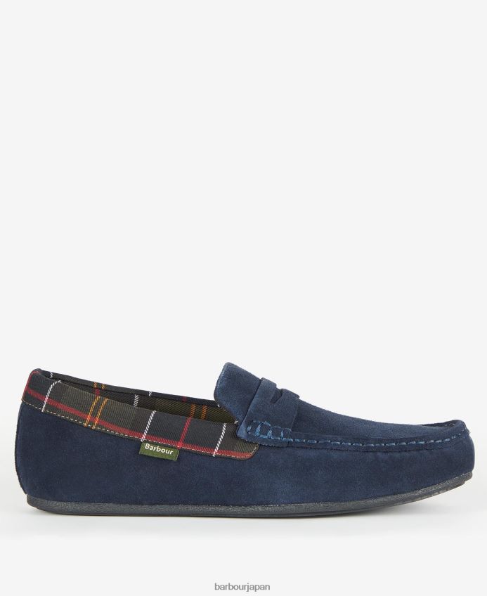 履物 Barbour ポーターフィールドスリッパ 茶色 男性 RV6THF1247