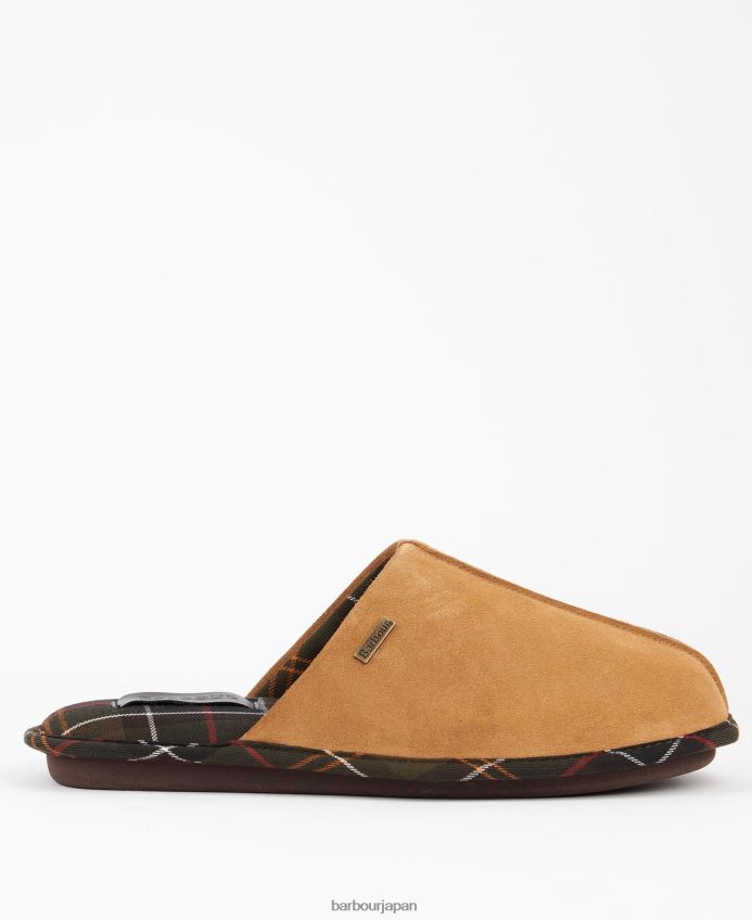 履物 Barbour フォーリースリッパ 茶色 男性 RV6THF1251