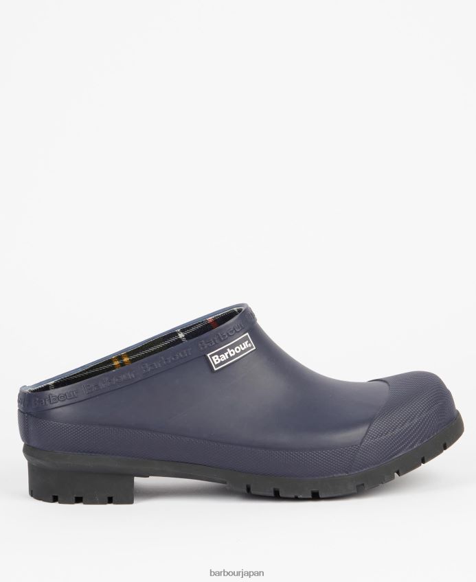 履物 Barbour クイン下駄 黒 男性 RV6THF1253