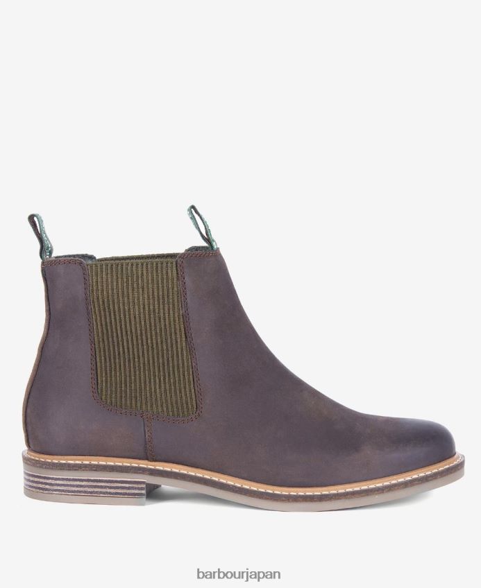 履物 Barbour ファースリー チェルシー ブーツ モカ 男性 RV6THF1262