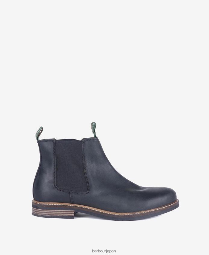 履物 Barbour ファースリー チェルシー ブーツ 黒 男性 RV6THF1263