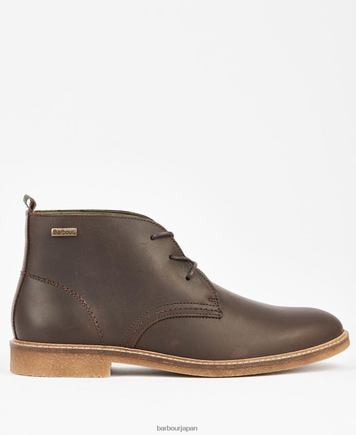 履物 Barbour ソノーラブーツ 黒いスエード 男性 RV6THF1265