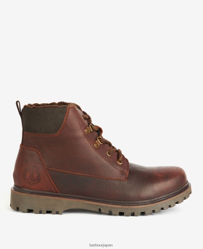履物 Barbour ストアブーツ ダークブラウン 男性 RV6THF1276