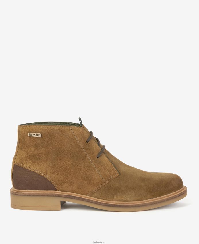 履物 Barbour 赤毛のチャッカブーツ モカ 男性 RV6THF1281