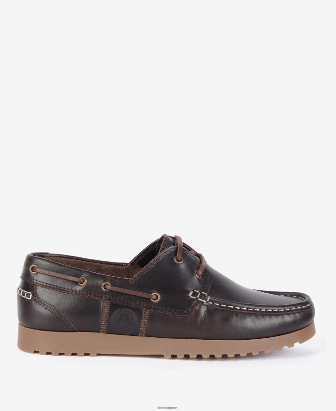 履物 Barbour シーカーボートシューズ チョコ 男性 RV6THF1340