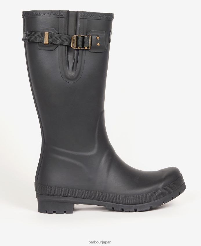 履物 Barbour 巻雲ウェリントン 黒 男性 RV6THF1362