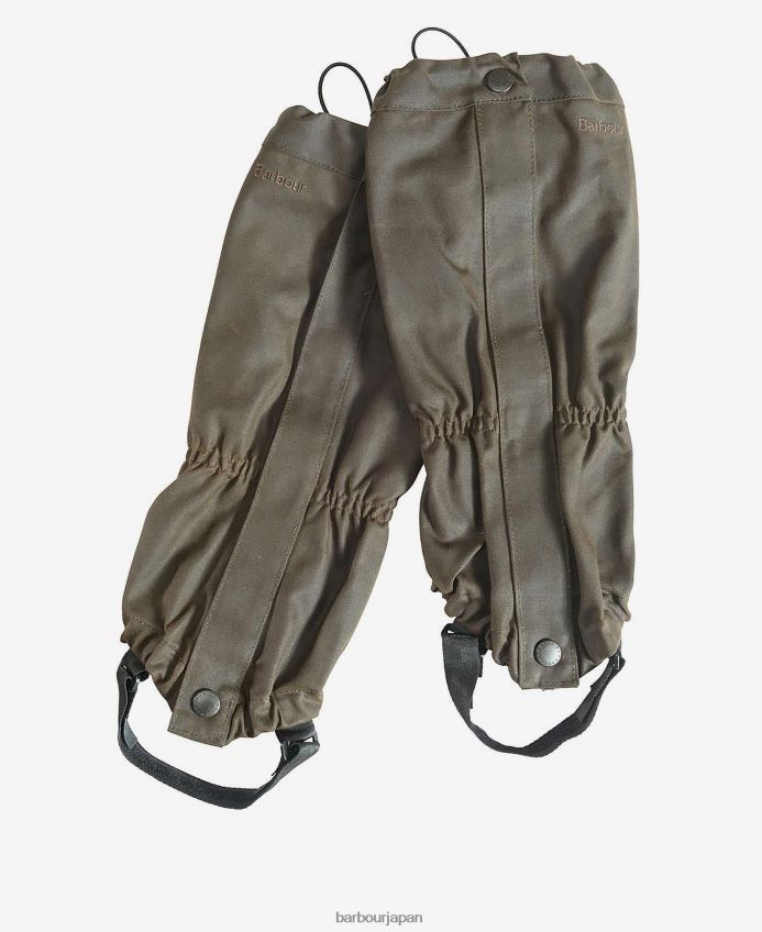 アクセサリー Barbour ワックスコットンゲートル オリーブ 男性 RV6THF1364