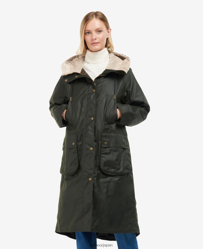 衣類 Barbour ガニスターワックスジャケット ブラック/古代タータンチェック 女性 RV6THF1375
