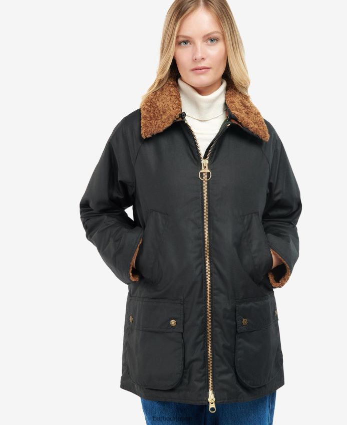 衣類 Barbour キャロウェイワックスジャケット シダ/クラシックタータンチェック 女性 RV6THF1385