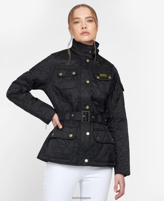 衣類 Barbour インターナショナルキルティングジャケット 黒 女性 RV6THF1404