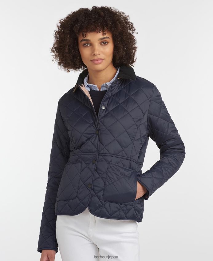 衣類 Barbour デベロン キルティングジャケット ブラック/オリーブ 女性 RV6THF1413