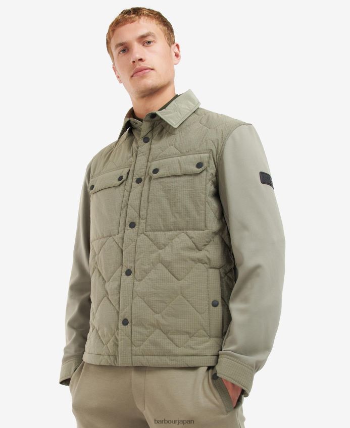 衣類 Barbour ブラッドリー キルティング シャツ ジャケット ダークキノコ 男性 RV6THF143