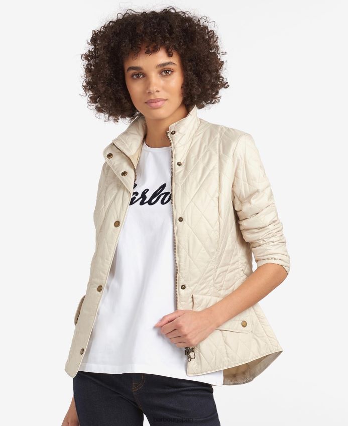 衣類 Barbour フライウェイト キャバルリー キルティング ジャケット 黒い石 女性 RV6THF1501