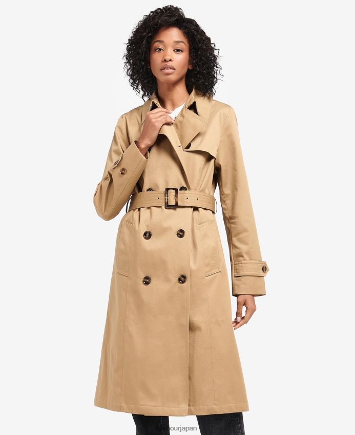 衣類 Barbour グレタ シャワープルーフ トレンチ コート ミッドナイト/ローズウッドタータンチェック 女性 RV6THF1524