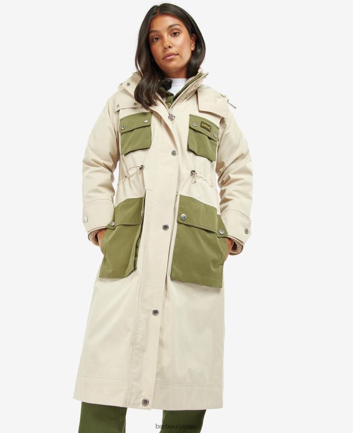 衣類 Barbour スラクストンの防水トレンチコート ミッドナイトグリーン 女性 RV6THF1535