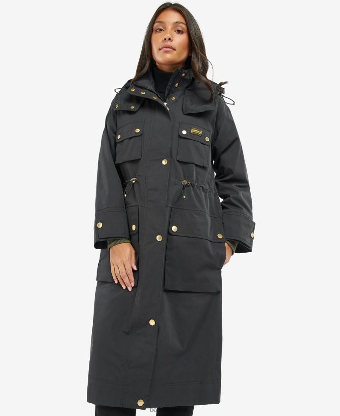 衣類 Barbour スラクストンの防水トレンチコート ミッドナイトグリーン 女性 RV6THF1537