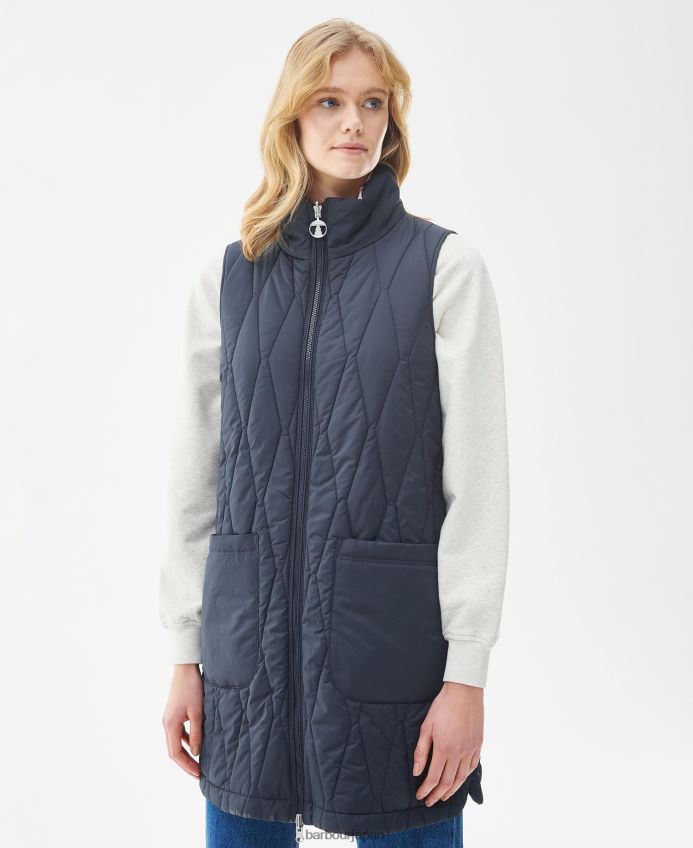 衣類 Barbour アカンサスリバーシブルジレ オリビン/ボタニカル ワンダー プリント 女性 RV6THF1545