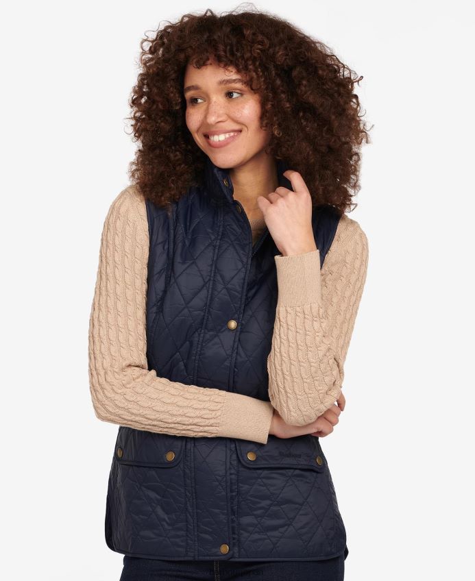 衣類 Barbour オッターバーン ジレ 海軍 女性 RV6THF1547