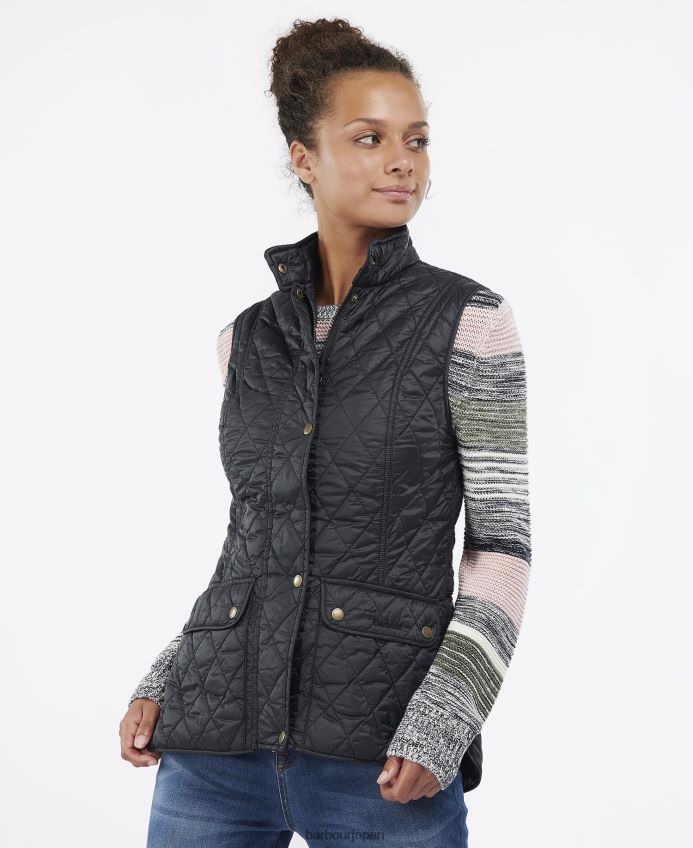 衣類 Barbour オッターバーン ジレ 黒 女性 RV6THF1551