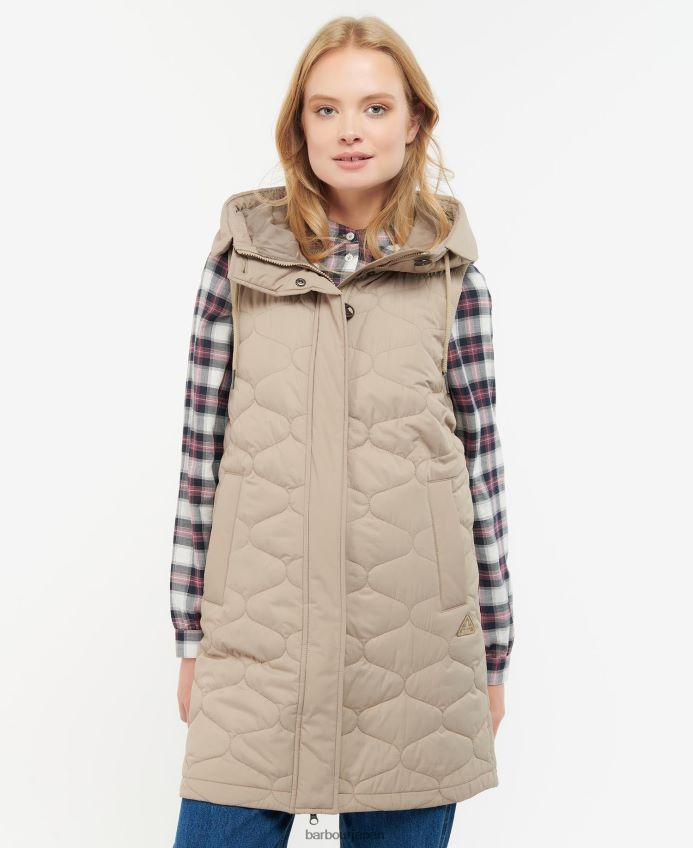 衣類 Barbour ナーラ ジレ オリーブの木 女性 RV6THF1577