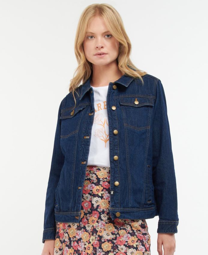 衣類 Barbour アドリア デニムジャケット インジゴ 女性 RV6THF1588
