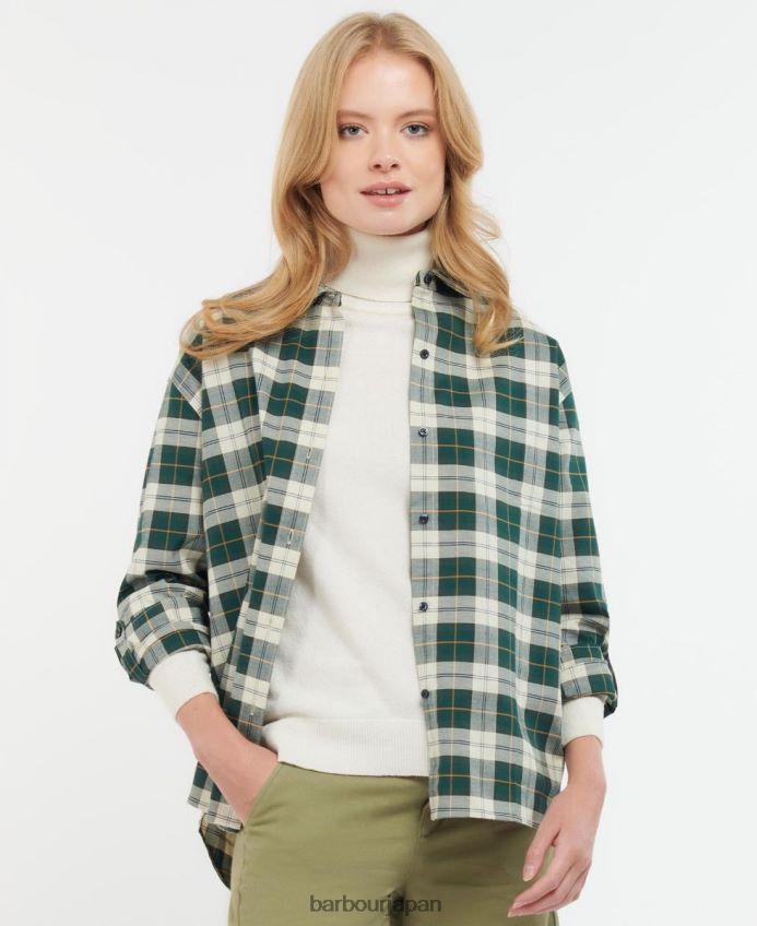 衣類 Barbour エリショー シャツ クラシックなタータンチェック 女性 RV6THF1600