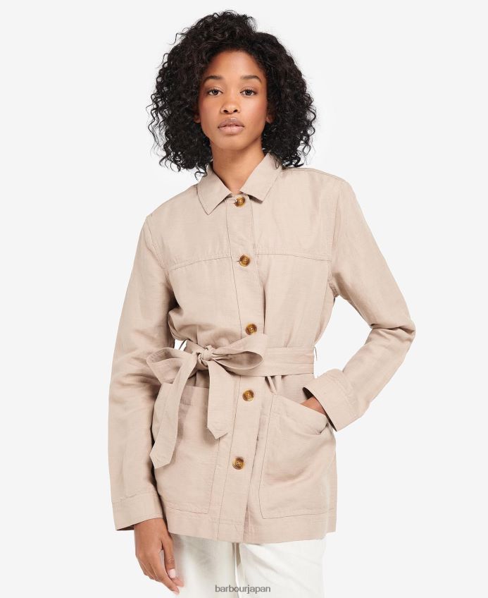 衣類 Barbour グレタのオーバーシャ​​ツ ブナ材 女性 RV6THF1606
