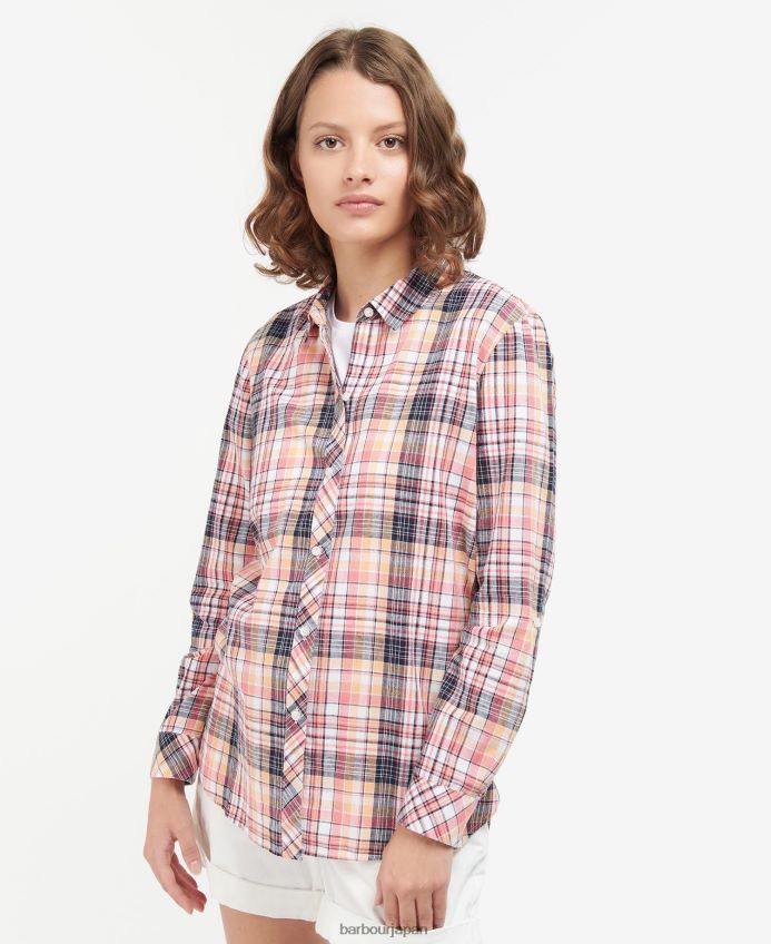 衣類 Barbour シーグローシャツ ネイビーチェック 女性 RV6THF1633