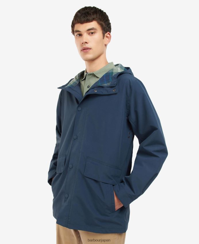 衣類 Barbour サマーシティ防水パーカージャケット クラシックネイビー 男性 RV6THF171
