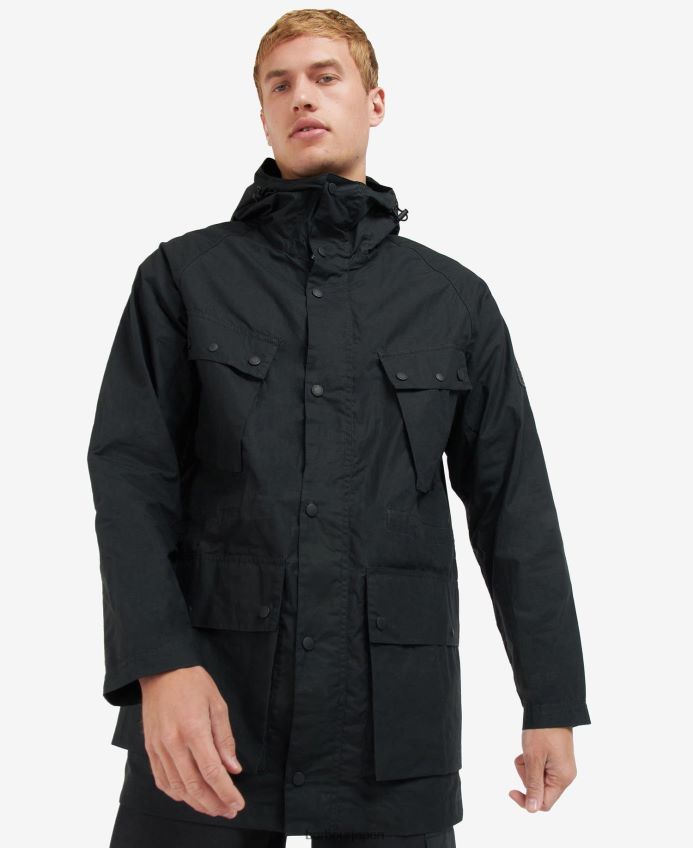 衣類 Barbour ディールカジュアルパーカーコート クラシックブラック 男性 RV6THF176