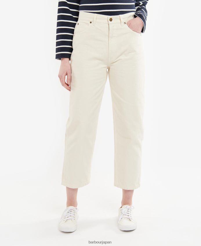 衣類 Barbour ウェストベリー バレルレッグ ジーンズ 生成り 女性 RV6THF1782