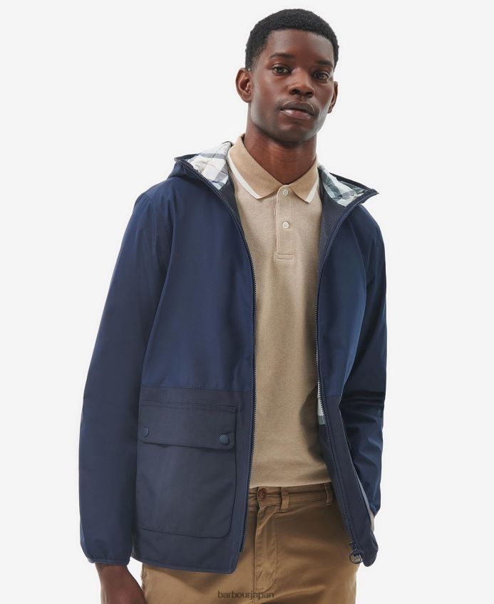 衣類 Barbour ケネットの防水ジャケット クラシックネイビー 男性 RV6THF189