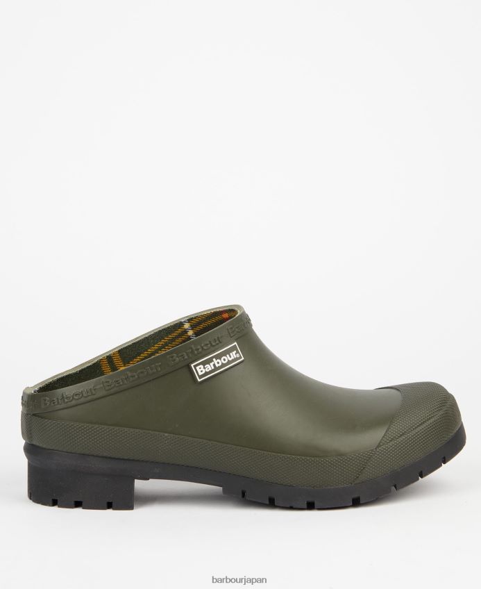 履物 Barbour クイン下駄 海軍 女性 RV6THF2048