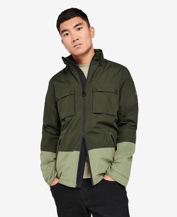 衣類 Barbour オーベル防水ジャケット セージ 男性 RV6THF213