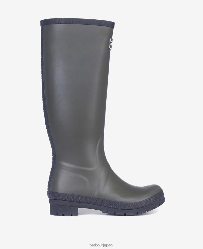 履物 Barbour アビーウェリントンブーツ 黒 女性 RV6THF2163
