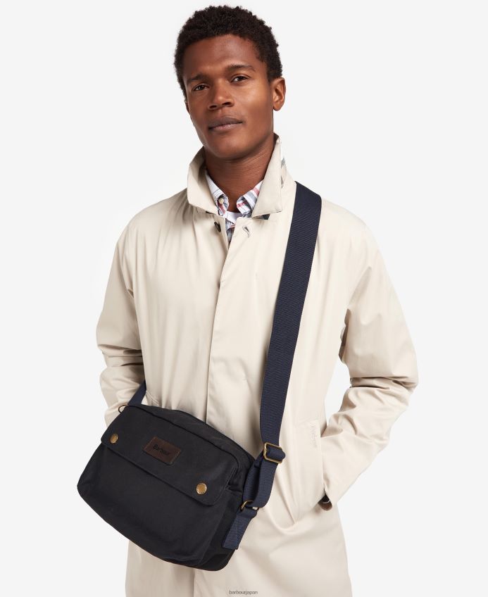 アクセサリー Barbour エッセンシャルワックスクロスボディバッグ クラシックネイビー 男性 RV6THF2189