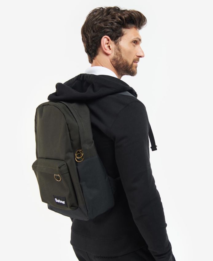 アクセサリー Barbour ハイフィールド キャンバス バックパック ネイビー/オリーブ 男性 RV6THF2206