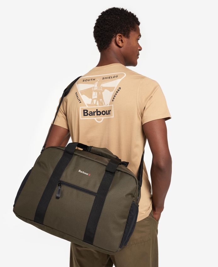 アクセサリー Barbour アーウィン キャンバス ホールドオール オリーブ/ブラック 男性 RV6THF2209