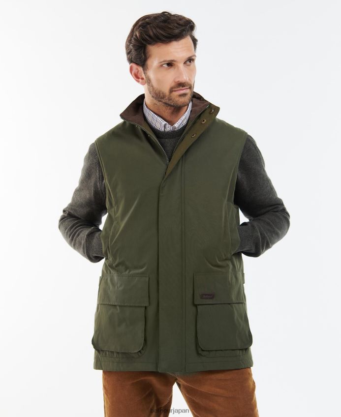 衣類 Barbour ファリンドンジレ オリーブ 男性 RV6THF230