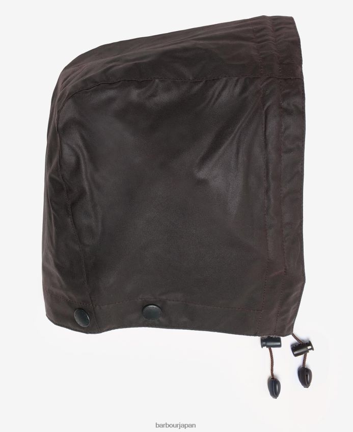 アクセサリー Barbour ワックスコットンフード 黒 男性 RV6THF2319