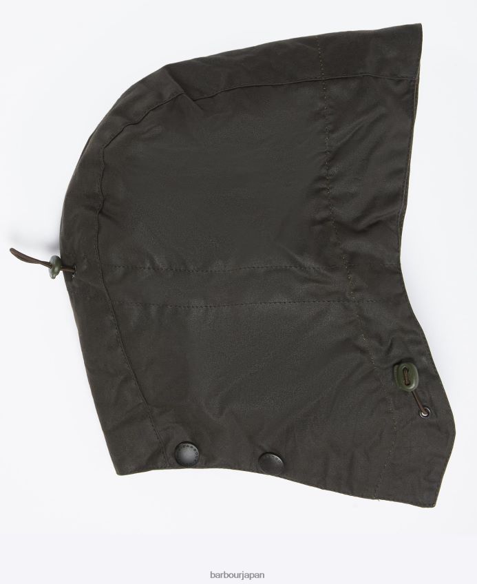 アクセサリー Barbour ワックスストームフード 黒 男性 RV6THF2320