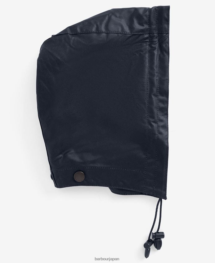 アクセサリー Barbour ワックスコットンのプレーンフード 黒 男性 RV6THF2346