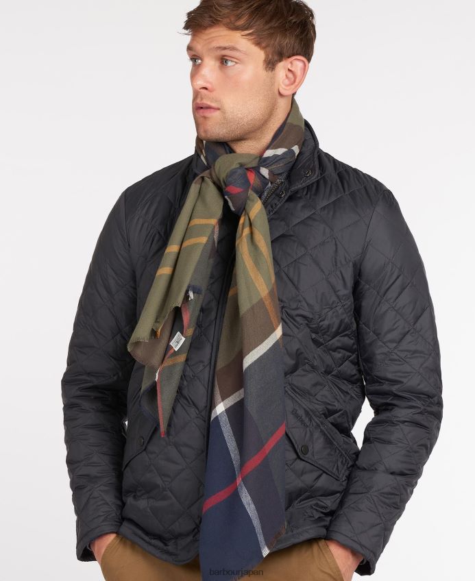 アクセサリー Barbour ウォルショースカーフ クラシックなタータンチェック 男性 RV6THF2347