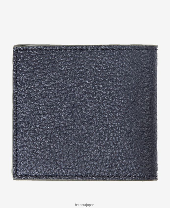 アクセサリー Barbour グレインレザーの札入れ財布 黒 男性 RV6THF2381
