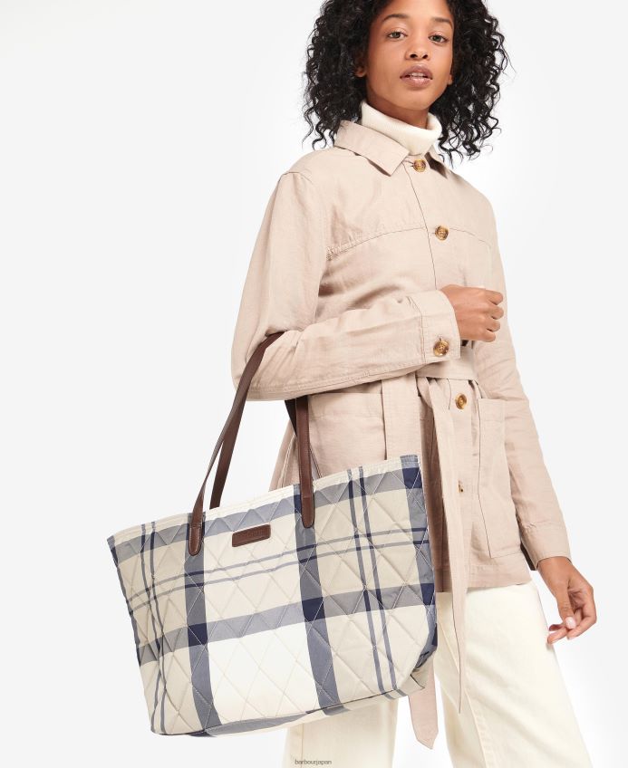 アクセサリー Barbour ウェザーハム キルティング トートバッグ クラシックなタータンチェック 女性 RV6THF2389