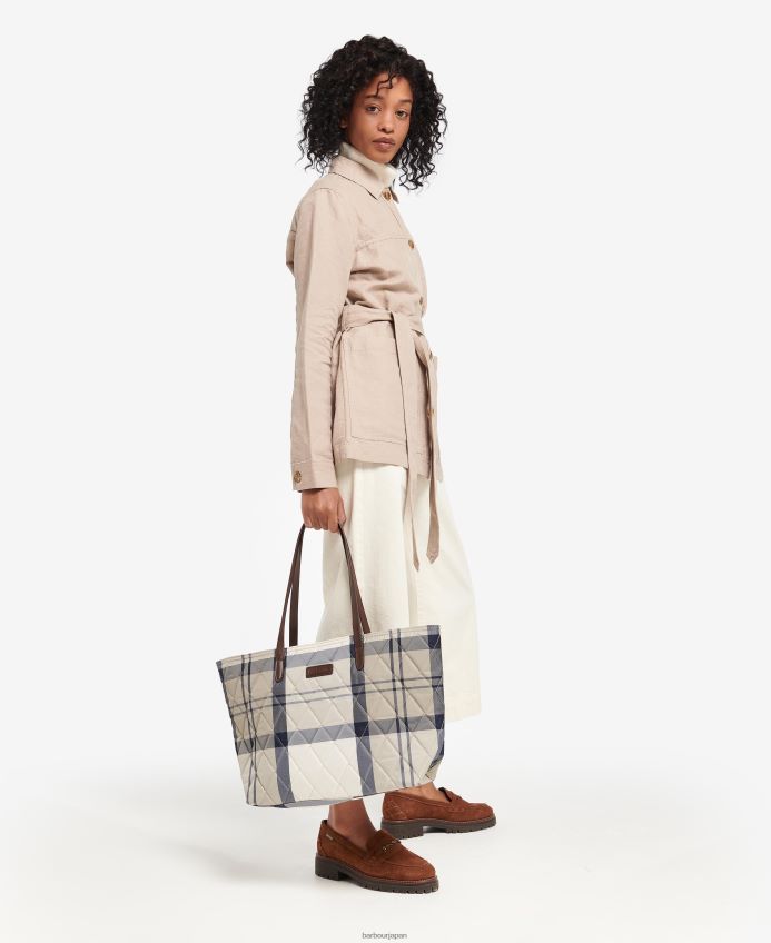 アクセサリー Barbour ウェザーハム キルティング トートバッグ クラシックなタータンチェック 女性 RV6THF2389