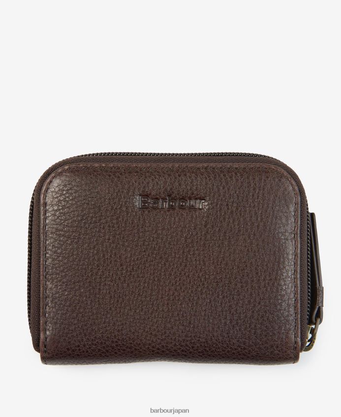 アクセサリー Barbour レアレザー財布 ダークブラウン 女性 RV6THF2397