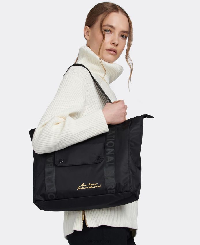 アクセサリー Barbour アペックス トートバッグ 黒 女性 RV6THF2401
